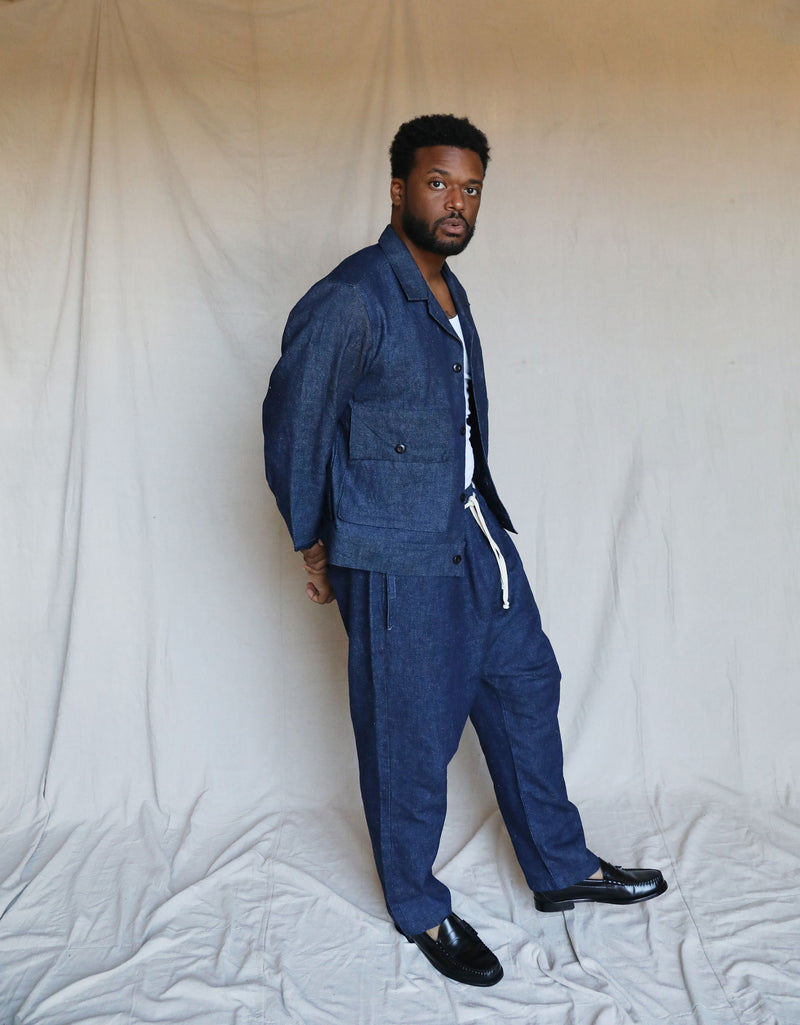 Studio Coat in Hemp Denim