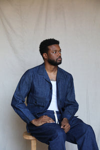 Studio Coat in Hemp Denim