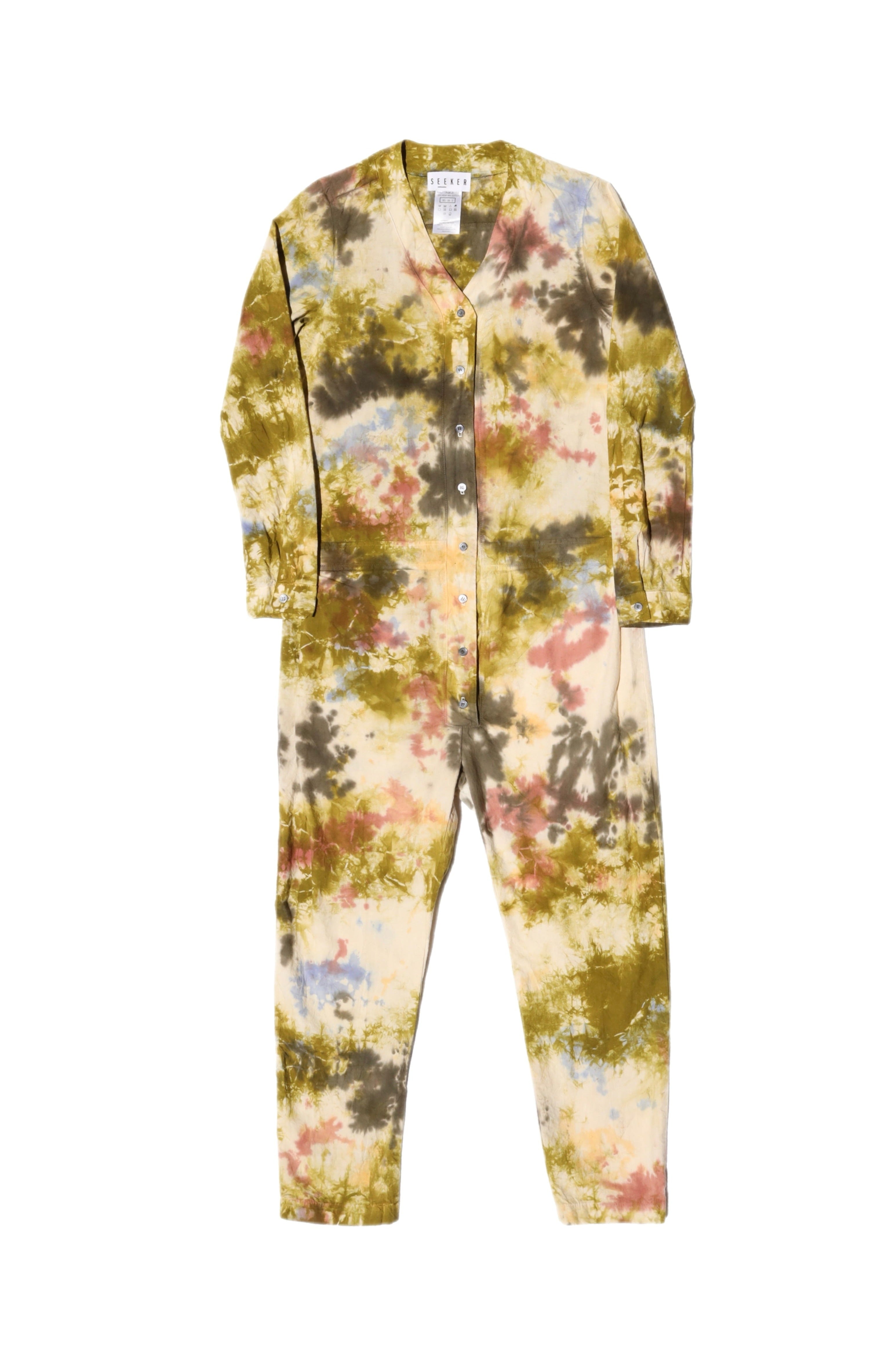超希少 Currentage Spray dyeing Jumpsuit Jumpsuit Long Sleeve in Tie Dye – S E E K E R